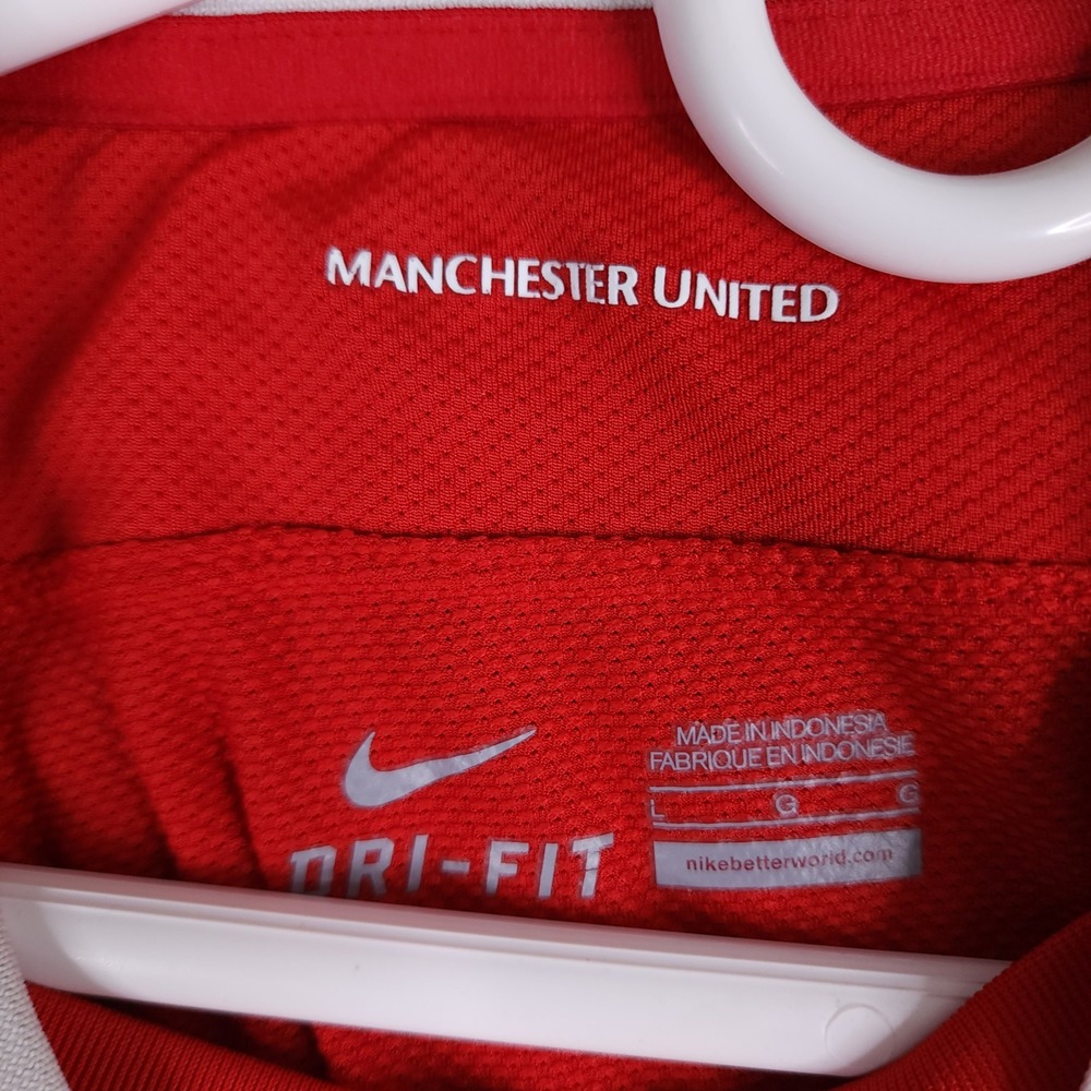 Nike‎ Manchester United Jersey Aon Sponsor Polyester Red Men Large L - Picture 3 of 14